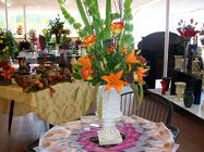Urn of Fresh Flowers