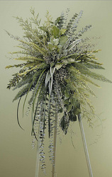 Standing spray of natural greenery and dried natural product from Bunn Flowers & Gifts, local florist in Pittsburg, TX