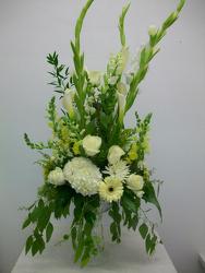 Elegant table arrangement  from Bunn Flowers & Gifts, local florist in Pittsburg, TX