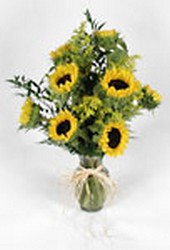 Vase of sunflowers from Bunn Flowers & Gifts, local florist in Pittsburg, TX