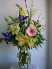 Mixed Vase Arrangement in Pastel Spring Colors