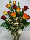 Dozen red and yellow roses from Bunn Flowers & Gifts, local florist in Pittsburg, TX